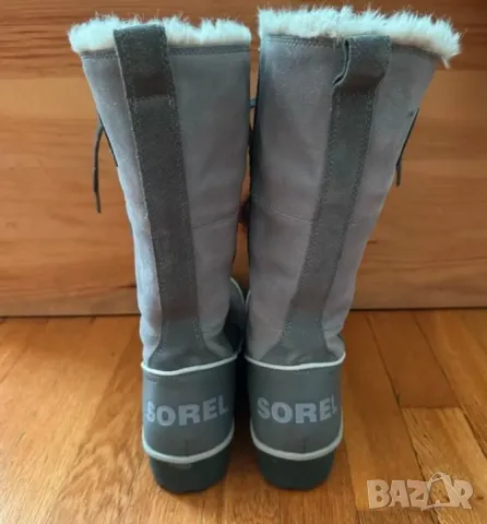 Sorel Tivoli High II  номер 38 ,5 водоустойчиви  топли сиви велурени ботуши , снимка 7 - Дамски ботуши - 48999184