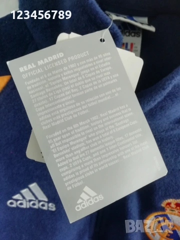 Real Madrid 1998/1999 Adidas нов оригинален полар горнище блуза Реал Мадрид ретро vintage , снимка 7 - Спортни дрехи, екипи - 53191282