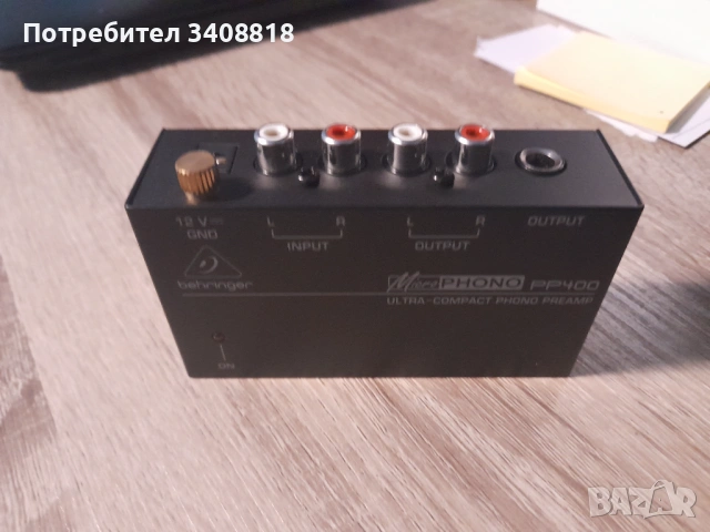 Предусилвател Behringer PP400, снимка 2 - Грамофони - 53038070