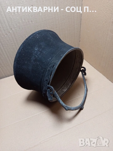 Соц Старо Ръчно Ковано Медно Менче Арания 8лт. Номер 610., снимка 3 - Антикварни и старинни предмети - 53224472