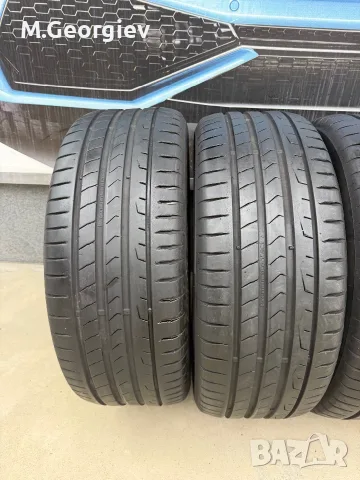 4бр. ВИСОКОСКОРОСТНИ ЛЕТНИ ГУМИ CONTINENTAL PREMIUM CONTACT-7  235/55/18 100V- 6,8 mm  DOT 09/23, снимка 4 - Гуми и джанти - 56235643