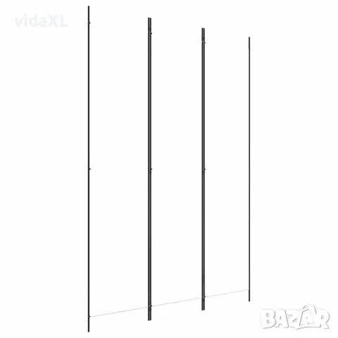 vidaXL Параван за стая, 3 панела, бял, 150x220 см, плат
