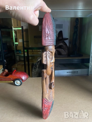 Ръчно изработен дървен ТОТЕМ, снимка 2 - Антикварни и старинни предмети - 51952146