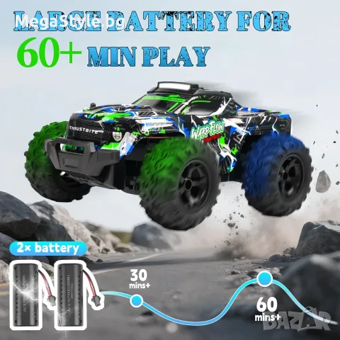 JOYTREKY High-Speed RC Car (1:18) – Зелена Офроуд Количка с Дистанционно Управление, снимка 8 - Коли, камиони, мотори, писти - 55960115