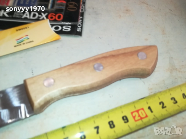 НОВ ОСТЪР НОЖ-ДЪРВЕНА ДРЪЖКА 3110251715, снимка 8 - Ножове - 52248587