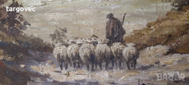 уникална картина овчар с овце , снимка 5 - Картини - 51418731