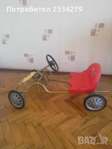 Стара децка количка с педали, 1970год. , снимка 4 - Антикварни и старинни предмети - 47647621