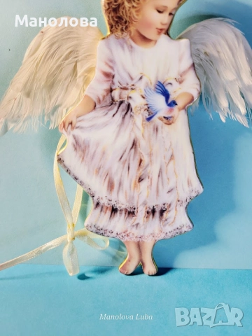 Порцеланов Ангел  от колекцията "Heaven's Little Angels Ornaments", снимка 3 - Други ценни предмети - 52668250