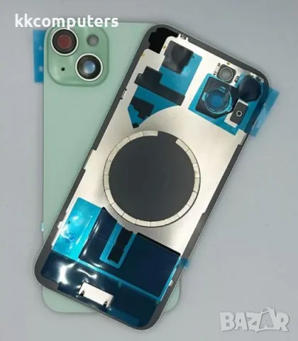 Капак батерия / Задно стъкло Оригинал Оборудван за iPhone 15 Plus 6.7/ Зелен / КЛАС A Баркод : 48375