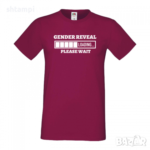 Мъжка тениска Gender Reveal Loading,Loading,Please wait,батерия,Изненада,Подарък, снимка 12 - Тениски - 36419260