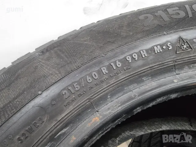2бр зимни гуми 215/60/16 CONTINENTAL L01917 , снимка 4 - Гуми и джанти - 48413542