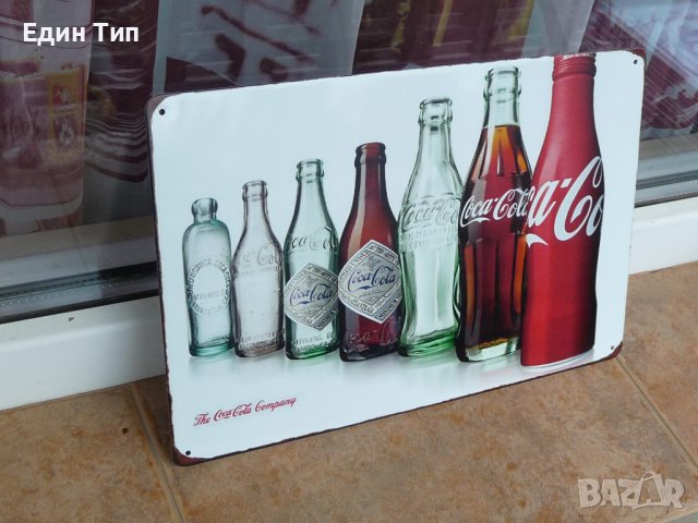 Метална табела Кока Кола Coca Cola бутилки реклама компания, снимка 2 - Колекции - 42614758