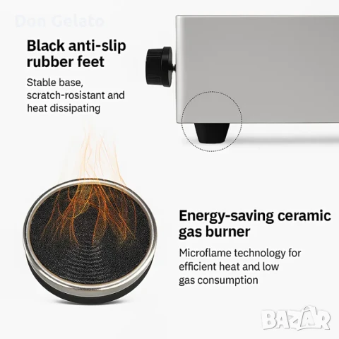 Професионален гофретник за бъбъл гофрети на газ, снимка 2 - Гофретници - 51268461