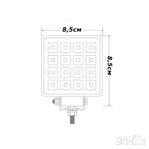 LED работен прожектор 48 W с 16 диода, снимка 3 - Аксесоари и консумативи - 55864094