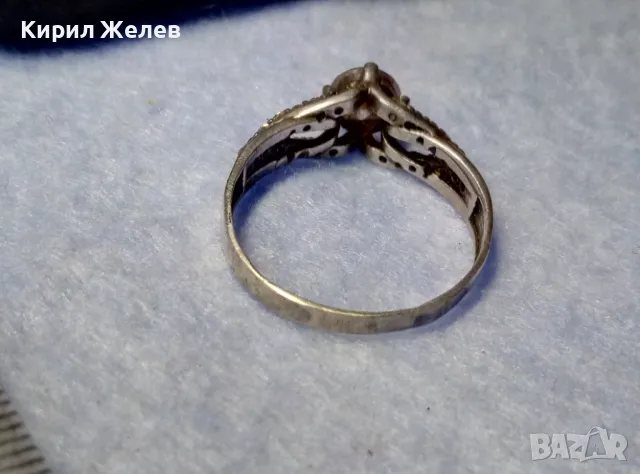 ПРЕКРАСЕН ФИН СКЪПОЦЕНЕН ПРЪСТЕН СРЕБРО 925 с БЛЕСТЯЩ ФИАНИТ в ЦЕНТЪРА и НАТУРАЛНИ ЦИРКОНИ 47586, снимка 6 - Пръстени - 50192574