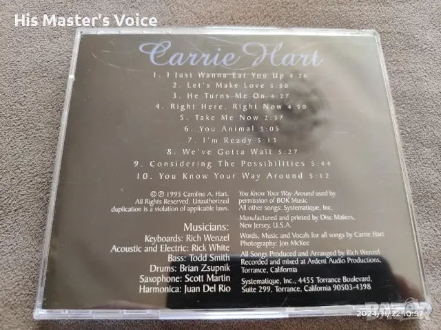 Carrie Hart – Let's Make Love CD, снимка 2 - CD дискове - 48715228