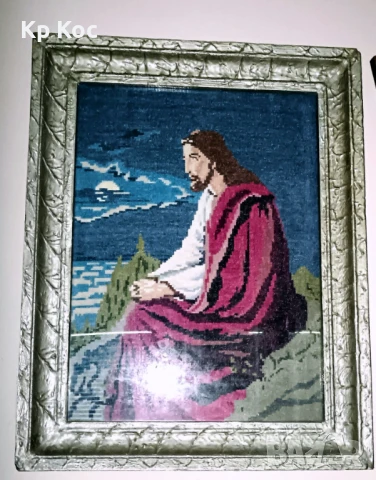 гоблен „Христос на Елеонската планина“, снимка 5 - Гоблени - 50991896