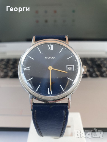 Швейцарски мъжки часовник Edox , снимка 2 - Мъжки - 36252834