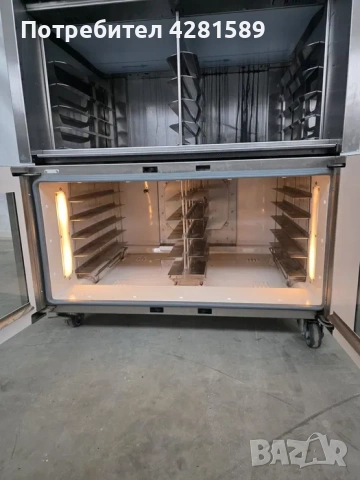 Немски конвектомат Wiesheu Dibas 64 с шапка/пароуловител,стойка за тави и втасвател, снимка 4 - Други машини и части - 53657183