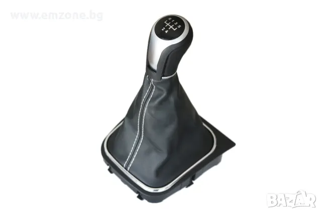 Кожена топка за скоростен лост с маншон и рамка за VW GOLF 5 V 6 VI PLUS JETTA 5 скорости, снимка 3 - Аксесоари и консумативи - 50341913