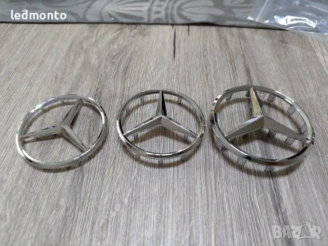 Емблема за волан Mercedes-Benz 52мм/57мм хром W166 W212 W213 W246 W176 W177 W205 C180 W167, снимка 5 - Части - 47597182