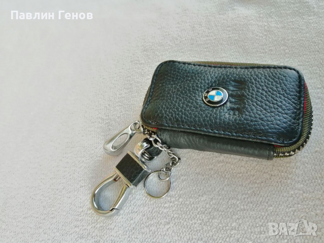 Кожен калъф за ключове с метално лого Bmw, снимка 9 - Части - 36192555