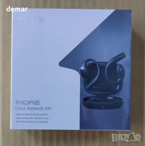1MORE S51 Слушалки с отворено ухо, ултралек дизайн, сигурно прилягане, Bass More+, IPX5, черни, снимка 10 - Безжични слушалки - 47333663