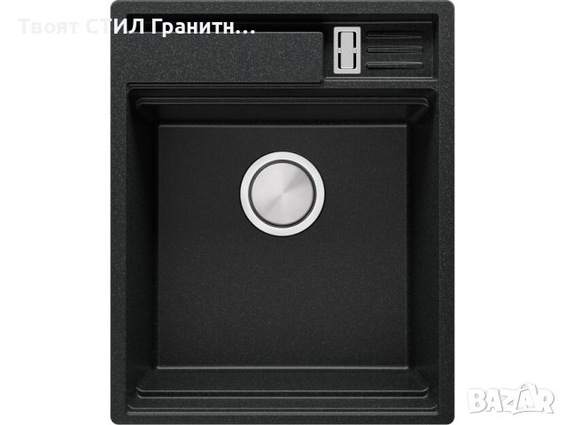  Кухненска Мивка от гранит модел Осло 45 Премиум 430 x 530 мм Графит, снимка 4 - Мивки - 41875417