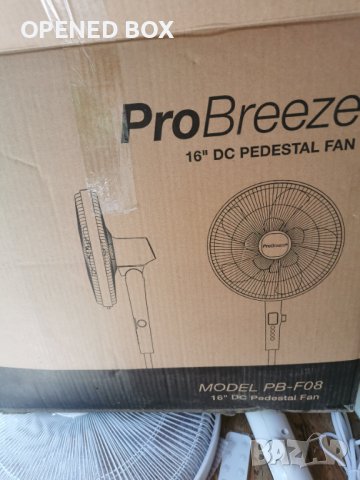 Pro Breeze® 16-инчов вентилатор на поставка с дистанционно управление и LED дисплей | 4 режима на ра, снимка 13 - Вентилатори - 41631905