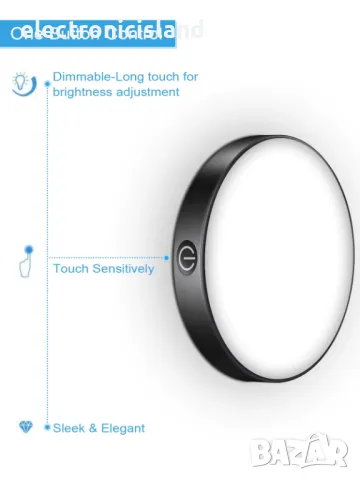 Преносимa LED Акумулаторна сензорна светлина лампа с вградена 1000mAh батерия за шкаф гардероб..