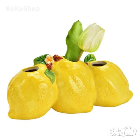 Ваза Три лимона 24х9х10 см. декоративна керамична ваза