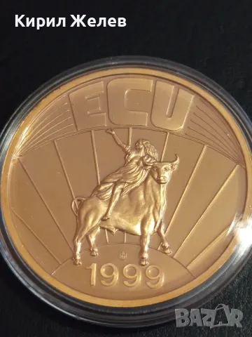 Рядка монета Europa - ECU 1999г. с сертификат уникат 49101, снимка 2 - Нумизматика и бонистика - 49055797