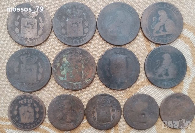 Лот 13 старинни Испански монети, снимка 3 - Нумизматика и бонистика - 39370912