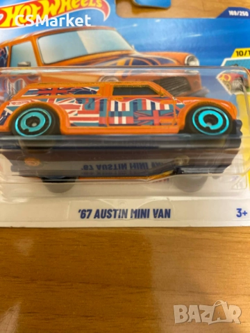 67 Austin Mini Van Hot Wheels количка, снимка 2 - Коли, камиони, мотори, писти - 52750403