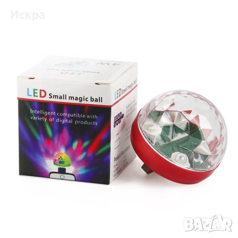Мини диско топка с ЮСБ захранване подходяща за кола, в домашни условия или телефон , снимка 3 - Друга електроника - 42158167