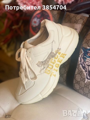 Маратонки Гучи*38*Gucci Rhyton Tiger Ivory, снимка 1 - Маратонки - 42425011