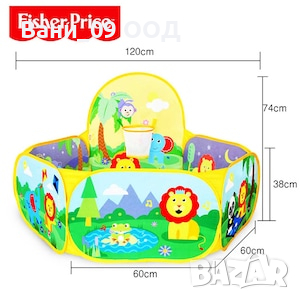 Fisher Price Детски басейн с 25 цветни топчета, снимка 5 - Играчки за стая - 36375624