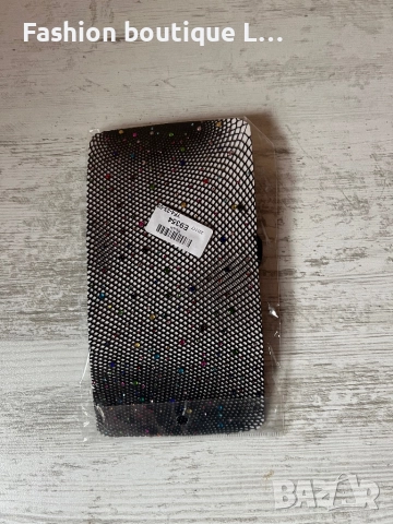 Нов черен мрежест чорапогащник с блестящи цветни камъчета 🖤, снимка 3 - Бельо - 52693346