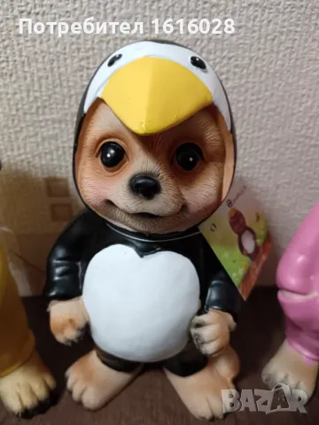 Декоративни фигури на сурикат в гащеризон на куче,пингвин,фламинго., снимка 5 - Декорация за дома - 47871720