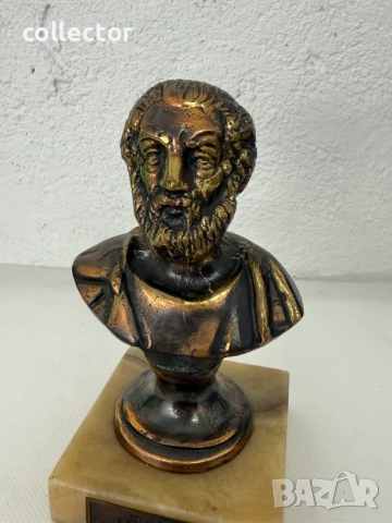 Бронзов бюст / скулптура на - ОМИР. №7610, снимка 7 - Антикварни и старинни предмети - 52374462