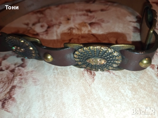 MADELEINE Италиански Дамски Колан от Естествена Кожа Нов 95см., снимка 8 - Колани - 52777302