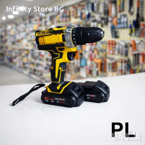 🔧⚡ Промо комплект: Безжичен винтоверт 48V + безжичен гайковерт с батерия ⚡🔧, снимка 2 - Винтоверти - 53465182