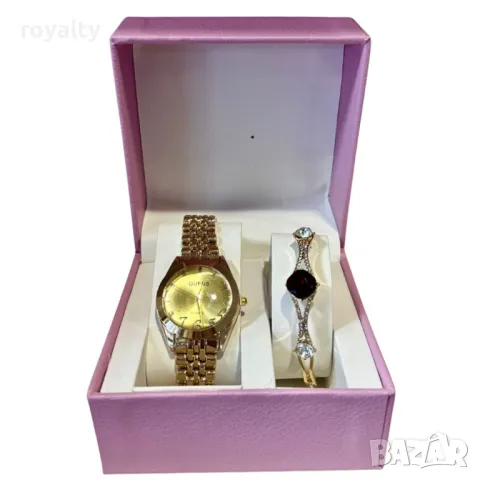 Луксозен подаръчен комплект дамски часовник и гривна, снимка 4 - Подаръци за жени - 49173578
