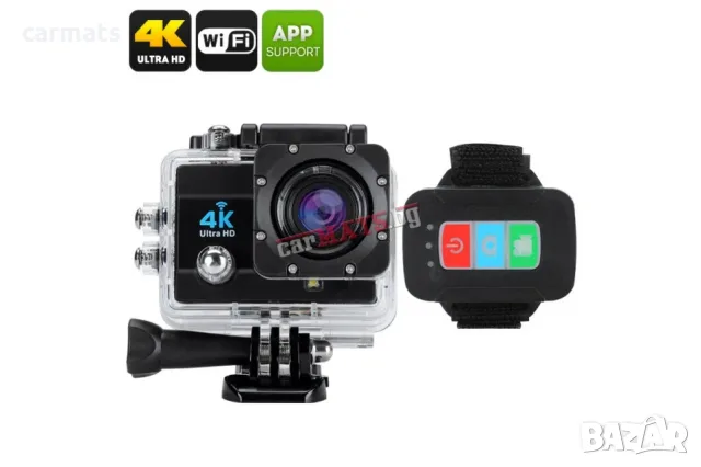 Спортна екшън камера с Wi-Fi, 60fps 4K Ultra HD - с дистанционно управление