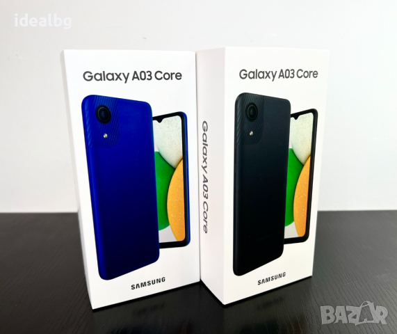 ЧИСТО НОВ! Samsung Galaxy A03 Core 32GB 2RAM Black / Blue 2г. Гаранция!, снимка 2 - Samsung - 36373213
