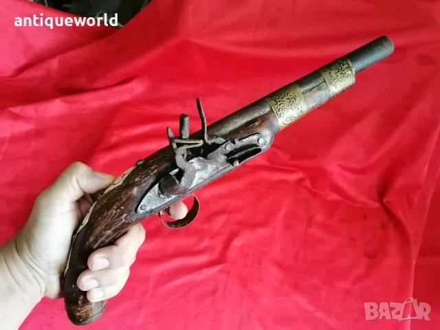 Стар Кремъчен Пищов , Пистолет, Кремъклия, снимка 9 - Антикварни и старинни предмети - 41882276