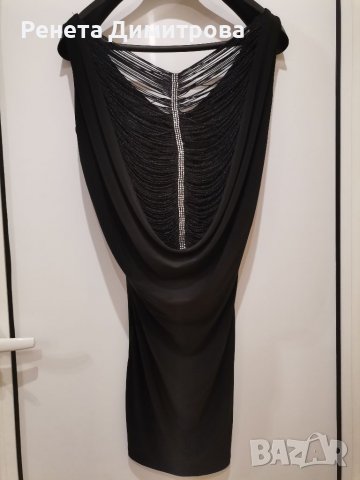 Дамска еластична рокля с ефектен гръб