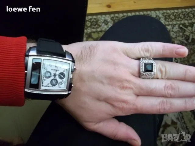 Iced Cult Silver - мъжки пръстен много красив стомана 316L за съчетаване с часовници часовник !, снимка 3 - Мъжки - 49550174