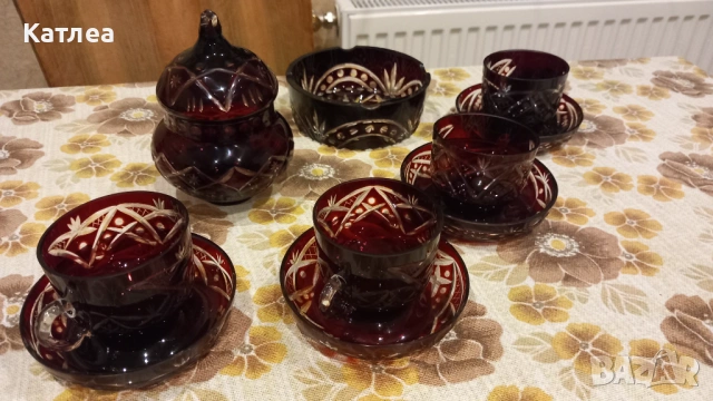 Кристален сервиз червен кристал , снимка 3 - Сервизи - 53638581