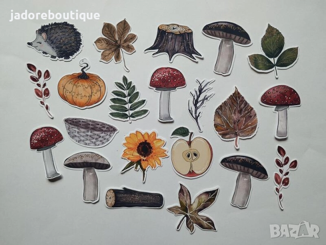 Дизайнерски скрапбук стикери Есен/ Хелоуин различни видове, снимка 6 - Други - 42119125